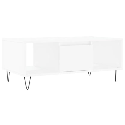 Coffee Table White 90x50x36.5 cm Engineered Wood