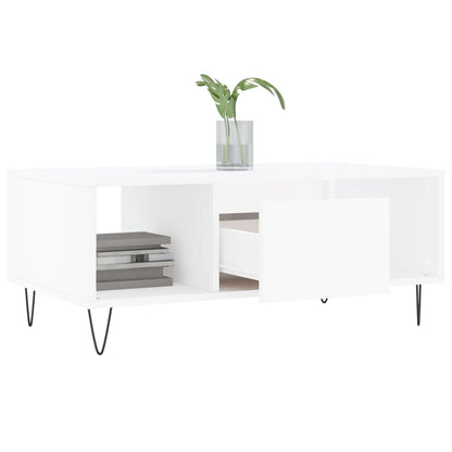 Coffee Table White 90x50x36.5 cm Engineered Wood