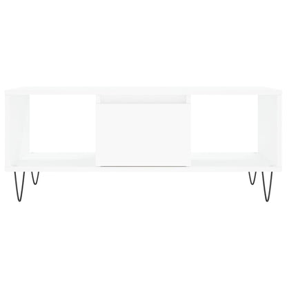 Coffee Table White 90x50x36.5 cm Engineered Wood