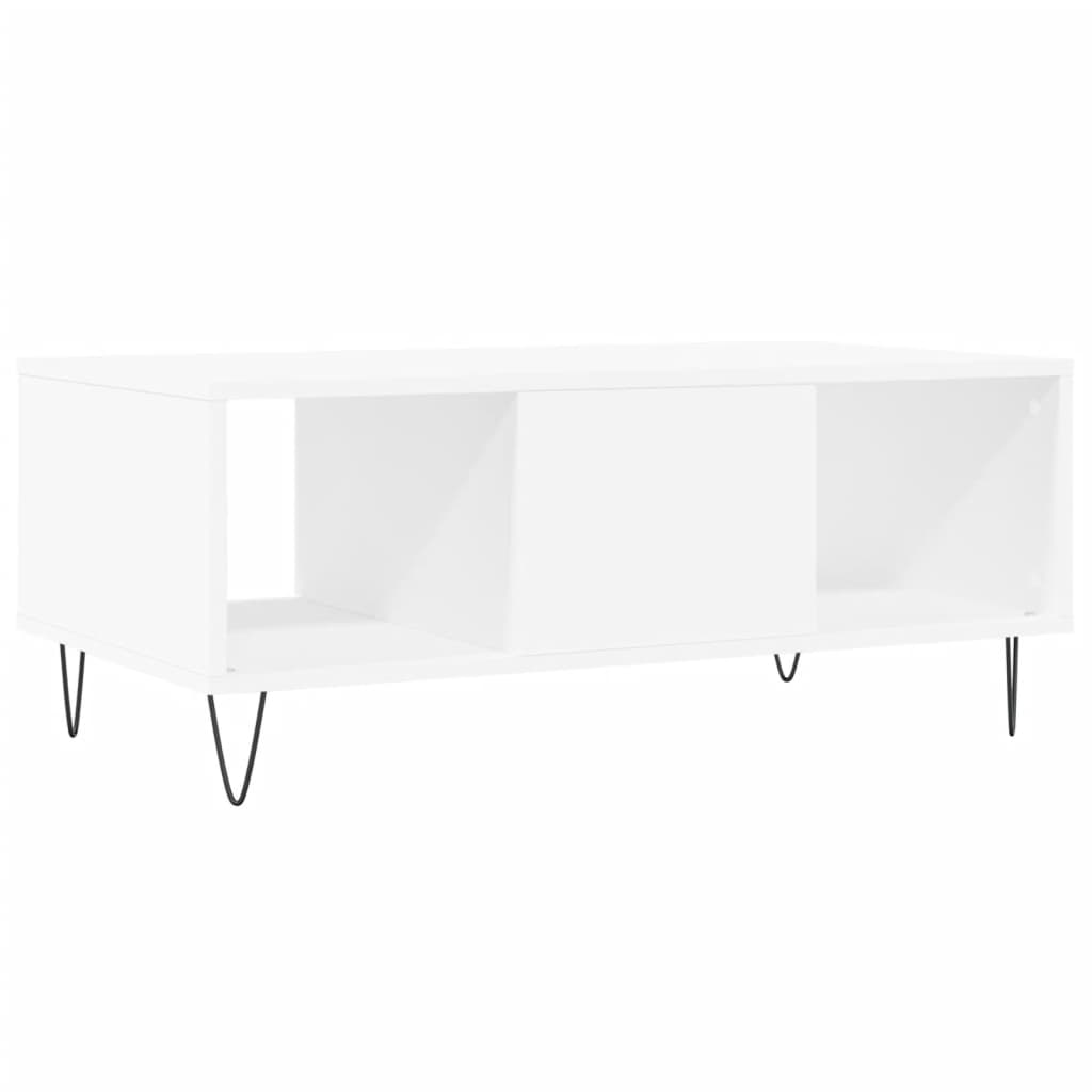 Coffee Table White 90x50x36.5 cm Engineered Wood