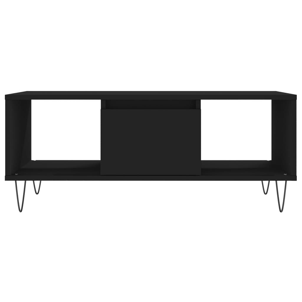 Coffee Table Black 90x50x36.5 cm Engineered Wood