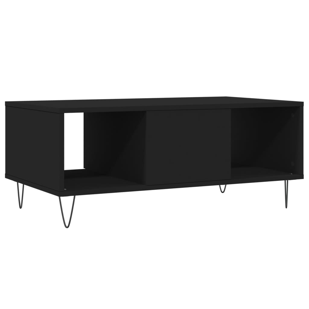 Coffee Table Black 90x50x36.5 cm Engineered Wood
