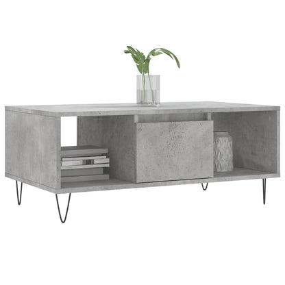 Coffee Table Concrete Grey 90x50x36.5 cm Engineered Wood