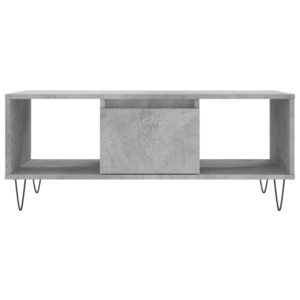 Coffee Table Concrete Grey 90x50x36.5 cm Engineered Wood