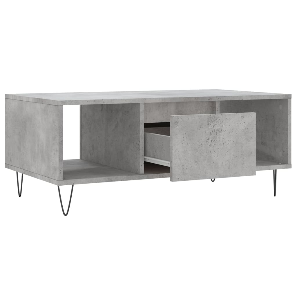 Coffee Table Concrete Grey 90x50x36.5 cm Engineered Wood