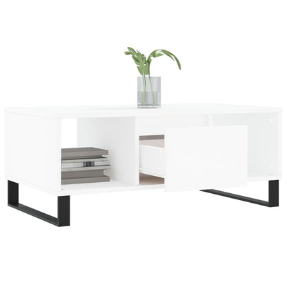 Coffee Table White 90x50x36,5 cm Engineered Wood