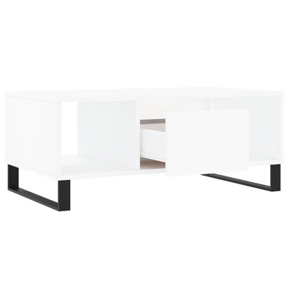 Coffee Table White 90x50x36,5 cm Engineered Wood