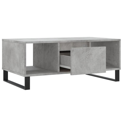 Coffee Table Concrete Grey 90x50x36,5 cm Engineered Wood