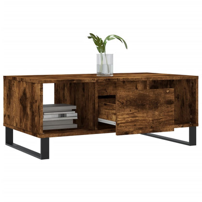 Coffee Table Smoked Oak 90x50x36,5 cm Engineered Wood