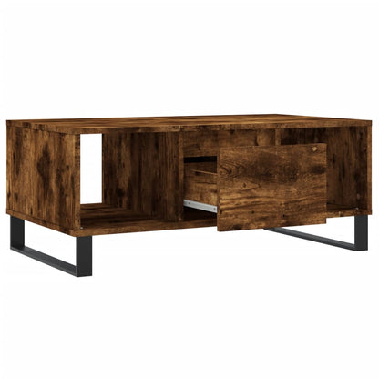 Coffee Table Smoked Oak 90x50x36,5 cm Engineered Wood