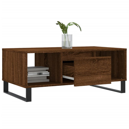 Coffee Table Brown Oak 90x50x36,5 cm Engineered Wood