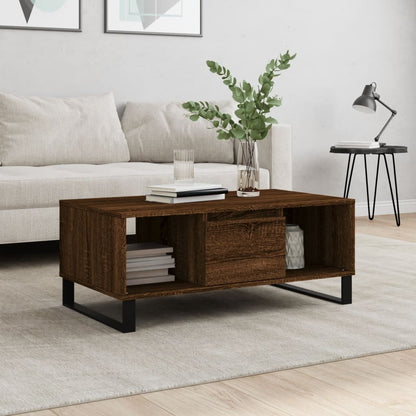Coffee Table Brown Oak 90x50x36,5 cm Engineered Wood