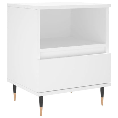 Bedside Cabinets 2 pcs White 40x35x50 cm Engineered Wood