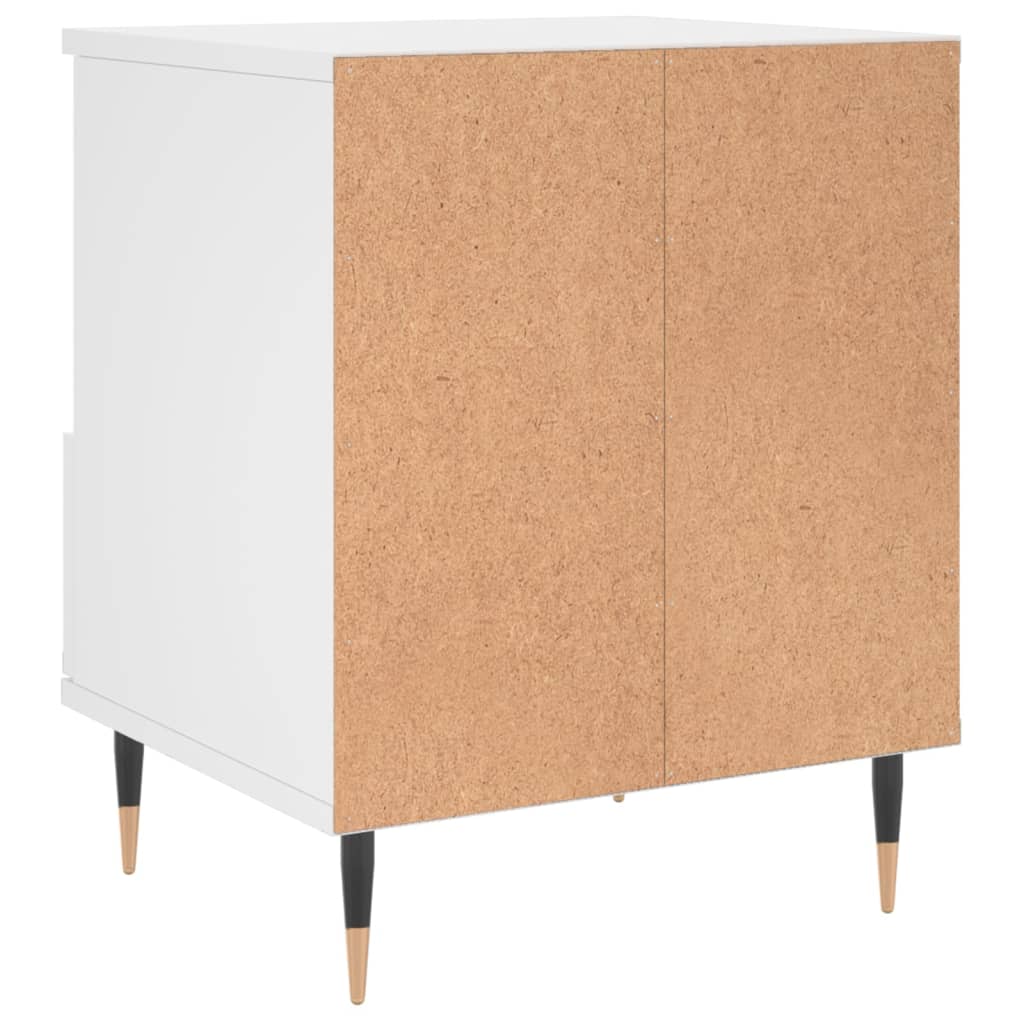 Bedside Cabinets 2 pcs White 40x35x50 cm Engineered Wood