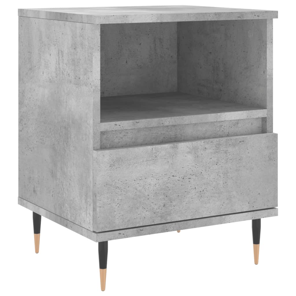 Bedside Cabinets 2 pcs Concrete Grey 40x35x50 cm Engineered Wood