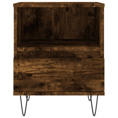 Bedside Cabinet Smoked Oak 40x35x50 cm Engineered Wood