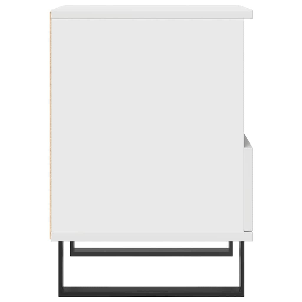 Bedside Cabinet White 40x35x50 cm Engineered Wood
