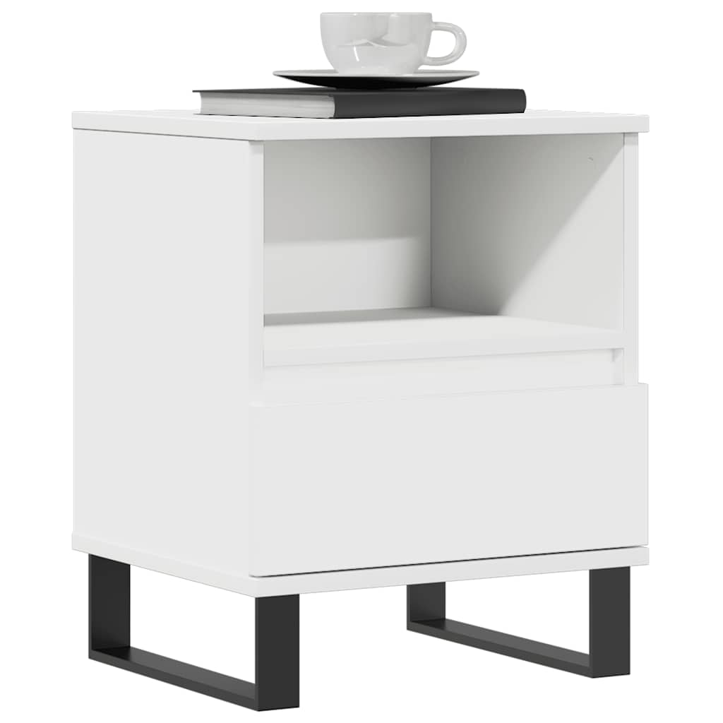 Bedside Cabinets 2 pcs White 40x35x50 cm Engineered Wood