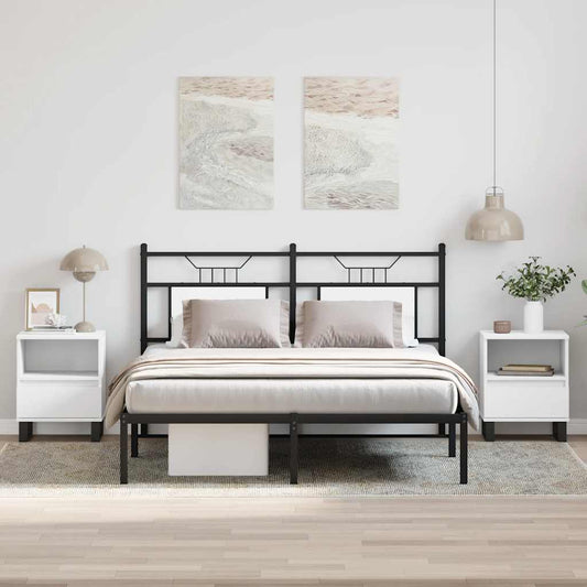 Bedside Cabinets 2 pcs White 40x35x50 cm Engineered Wood