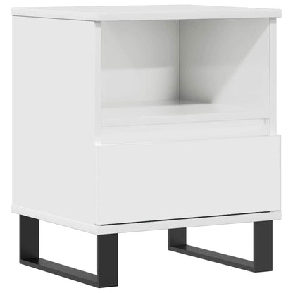 Bedside Cabinet High Gloss White 40x35x50 cm Engineered Wood