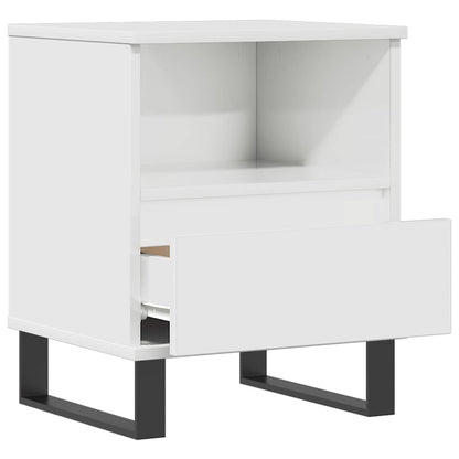 Bedside Cabinet High Gloss White 40x35x50 cm Engineered Wood