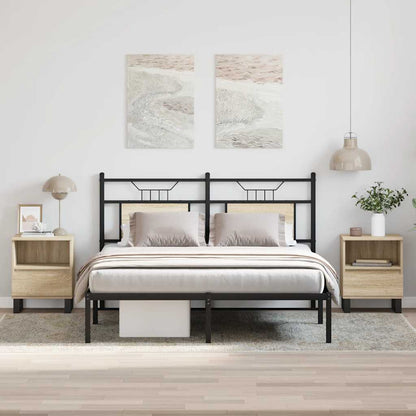 Bedside Cabinets 2 pcs Sonoma Oak 40x35x50 cm Engineered Wood
