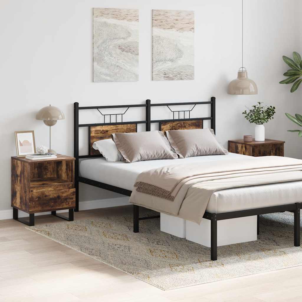 Bedside Cabinets 2 pcs Smoked Oak 40x35x50 cm Engineered Wood