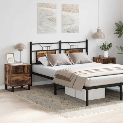 Bedside Cabinets 2 pcs Smoked Oak 40x35x50 cm Engineered Wood