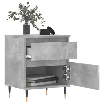 Bedside Cabinets 2 pcs Concrete Grey 40x35x50cm Engineered Wood