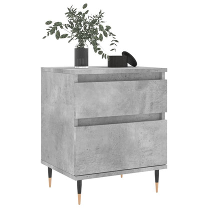 Bedside Cabinets 2 pcs Concrete Grey 40x35x50cm Engineered Wood