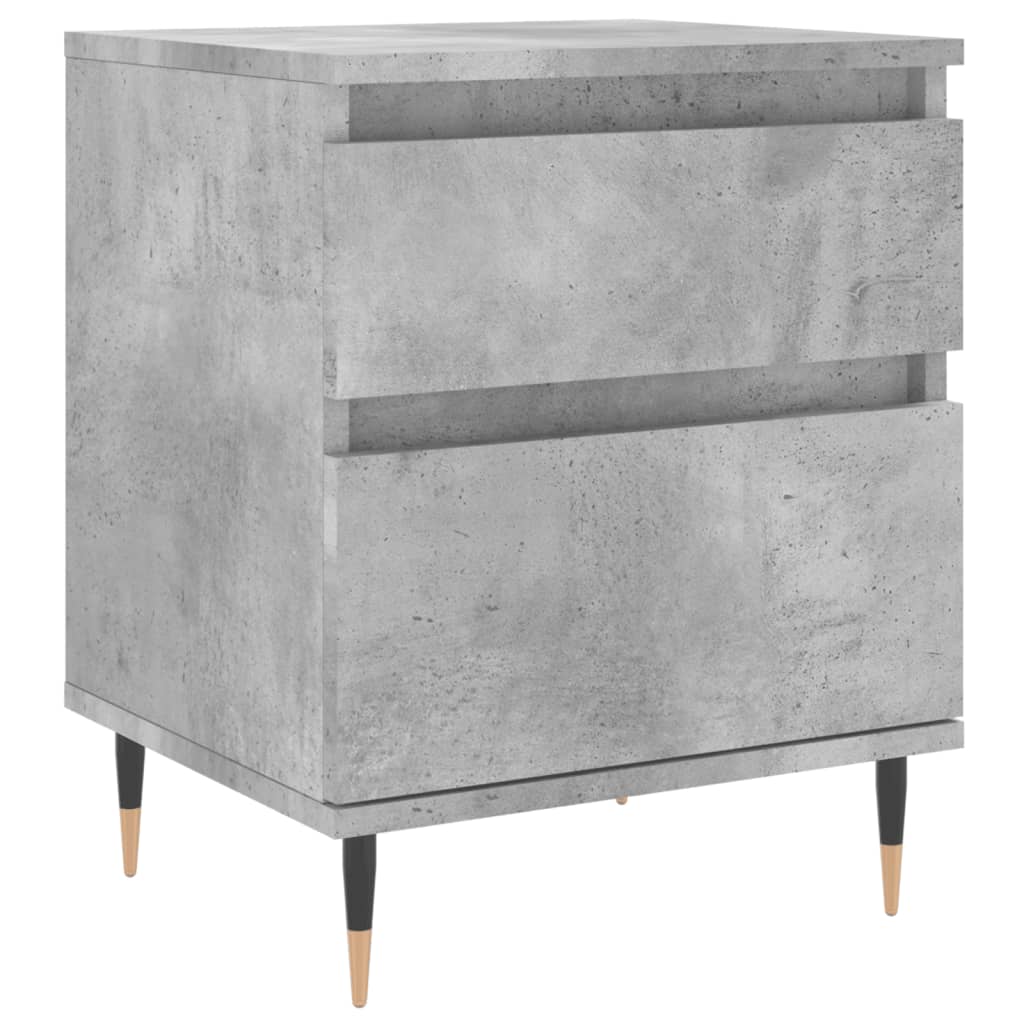 Bedside Cabinets 2 pcs Concrete Grey 40x35x50cm Engineered Wood