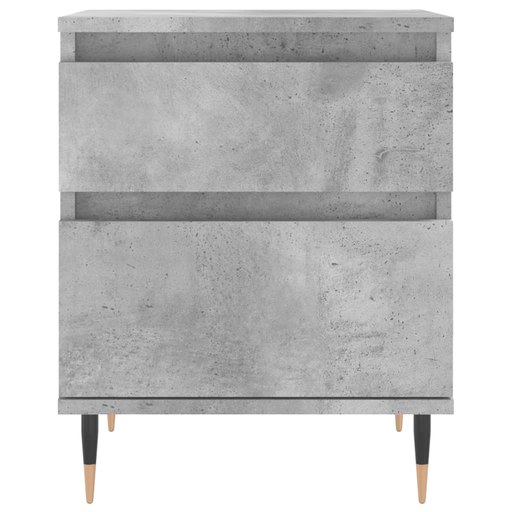 Bedside Cabinets 2 pcs Concrete Grey 40x35x50cm Engineered Wood