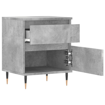 Bedside Cabinets 2 pcs Concrete Grey 40x35x50cm Engineered Wood
