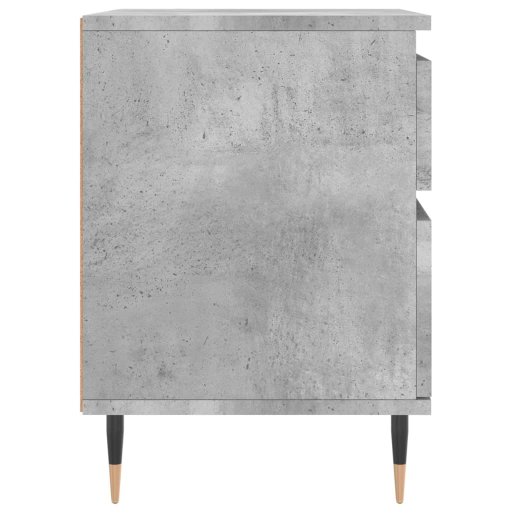 Bedside Cabinets 2 pcs Concrete Grey 40x35x50cm Engineered Wood