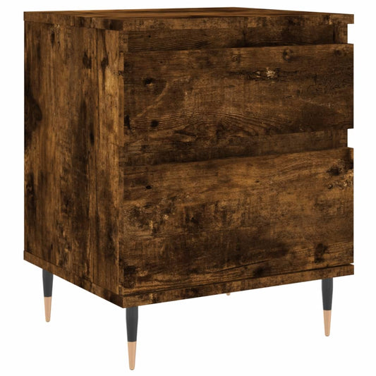 Bedside Cabinet Smoked Oak 40x35x50 cm Engineered Wood