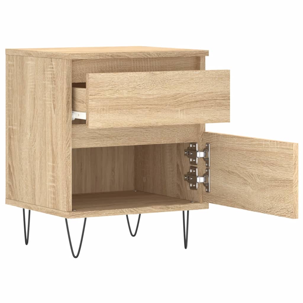 Bedside Cabinets 2 pcs Sonoma Oak 40x35x50 cm Engineered Wood