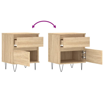 Bedside Cabinets 2 pcs Sonoma Oak 40x35x50 cm Engineered Wood