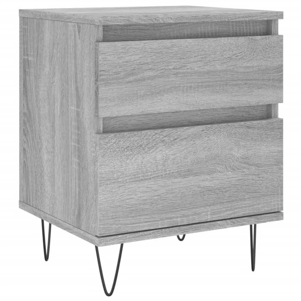 Bedside Cabinet Grey Sonoma 40x35x50 cm Engineered Wood