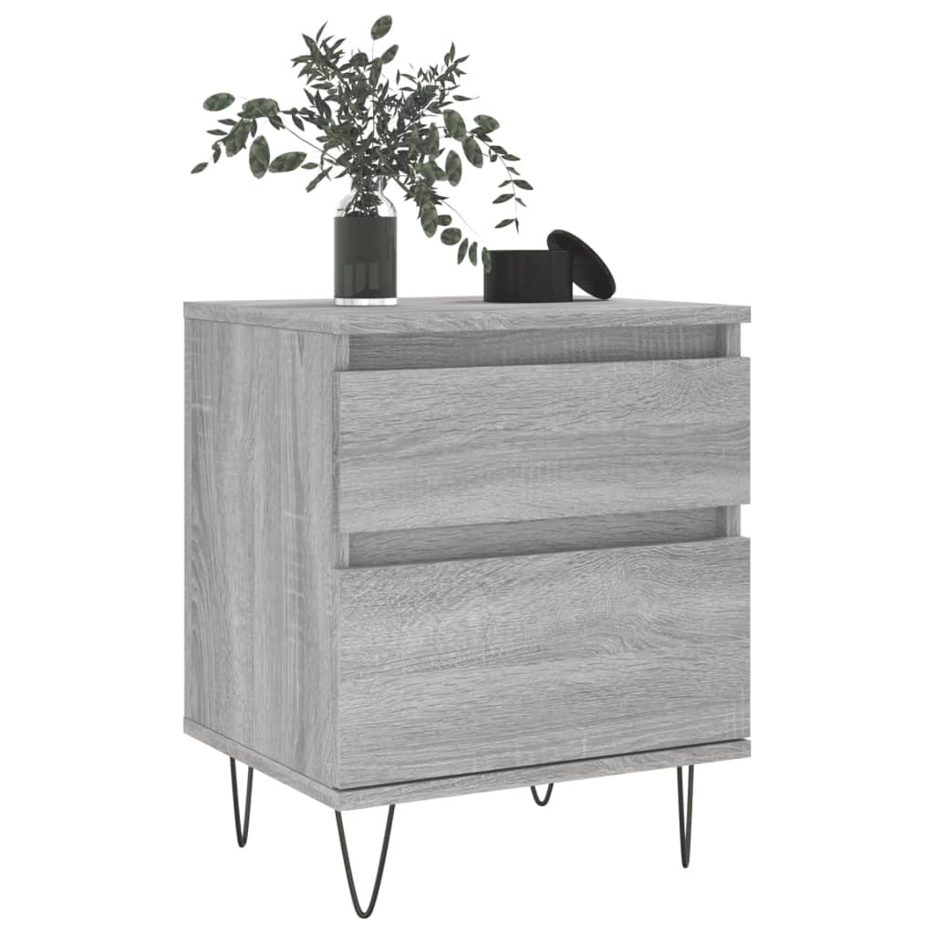 Bedside Cabinet Grey Sonoma 40x35x50 cm Engineered Wood