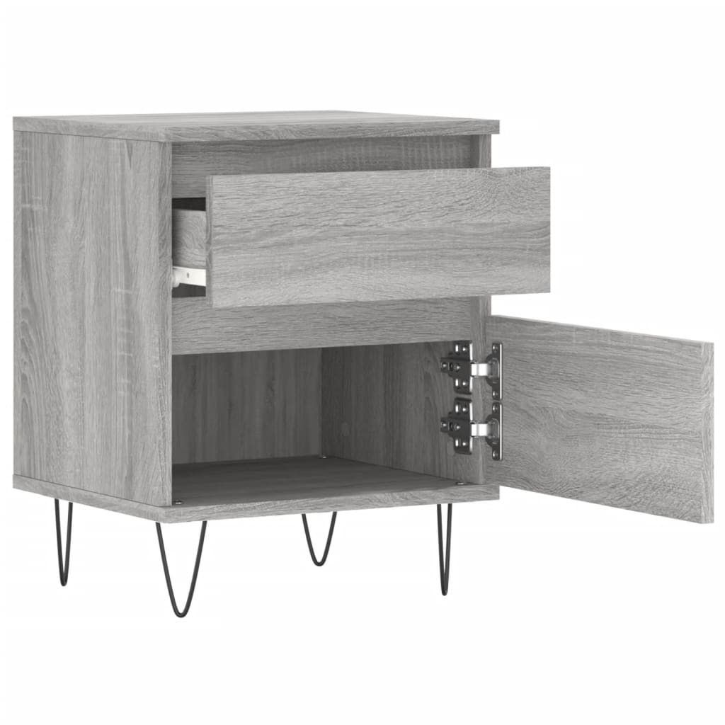 Bedside Cabinet Grey Sonoma 40x35x50 cm Engineered Wood