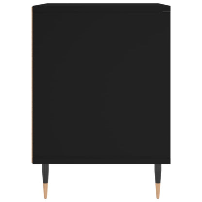 Bedside Cabinet Black 40x35x50 cm Engineered Wood