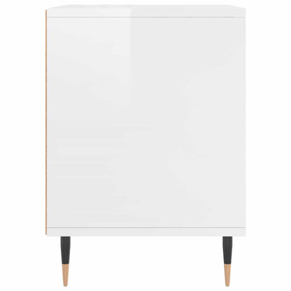 Bedside Cabinets 2 pcs High Gloss White 40x35x50 cm Engineered Wood