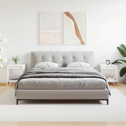 Bedside Cabinets 2 pcs High Gloss White 40x35x50 cm Engineered Wood