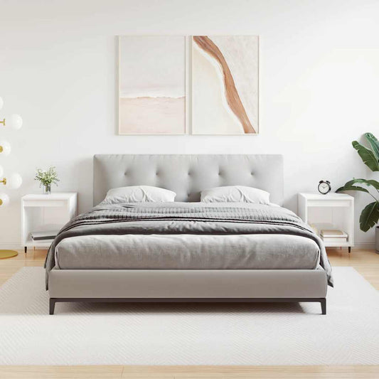 Bedside Cabinets 2 pcs High Gloss White 40x35x50 cm Engineered Wood