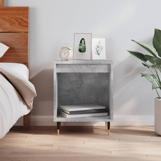 Bedside Cabinet | Concrete Grey | Engineered wood, Metal | Medium