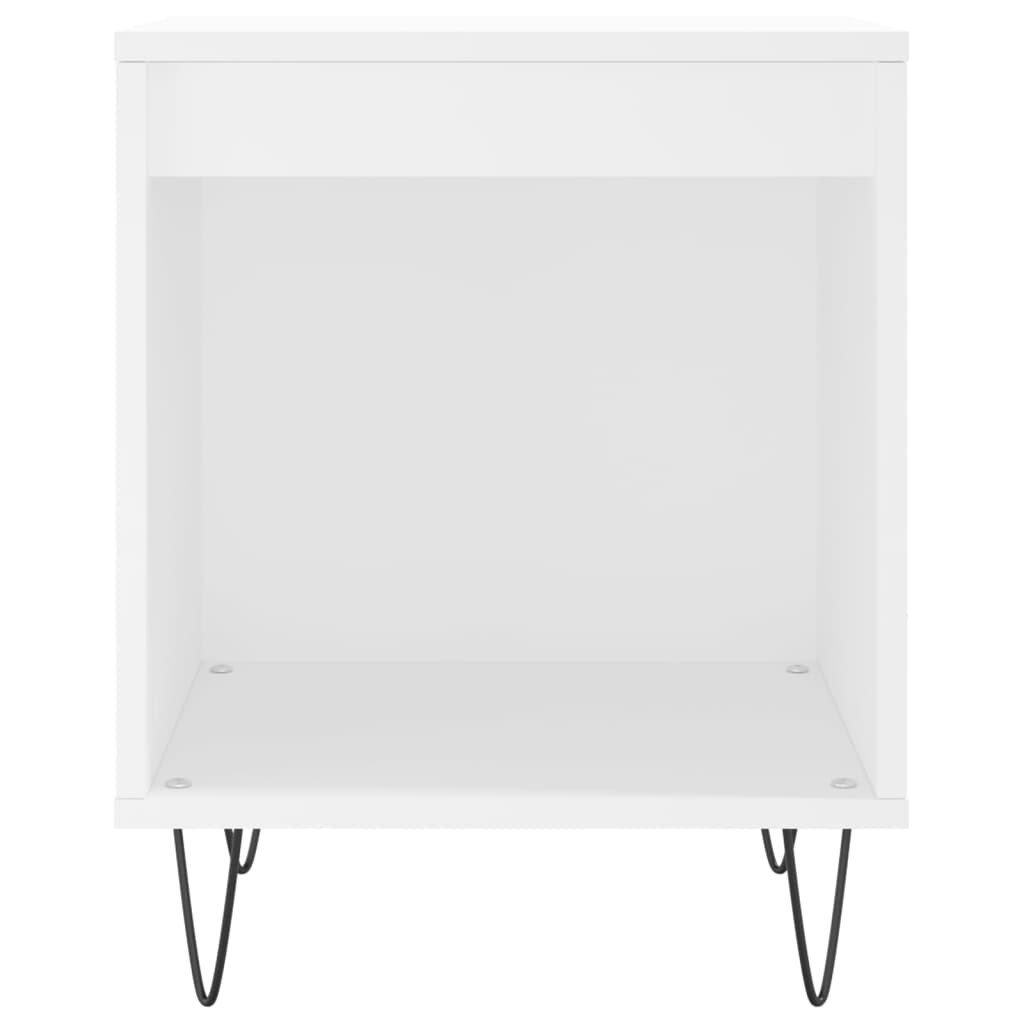 Bedside Cabinet White 40x35x50 cm Engineered Wood