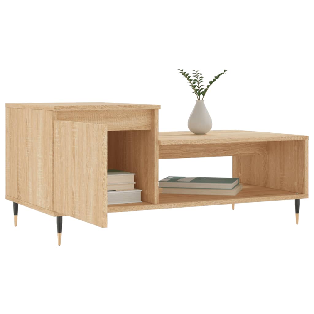 Coffee Table Sonoma Oak 100x50x45 cm Engineered Wood