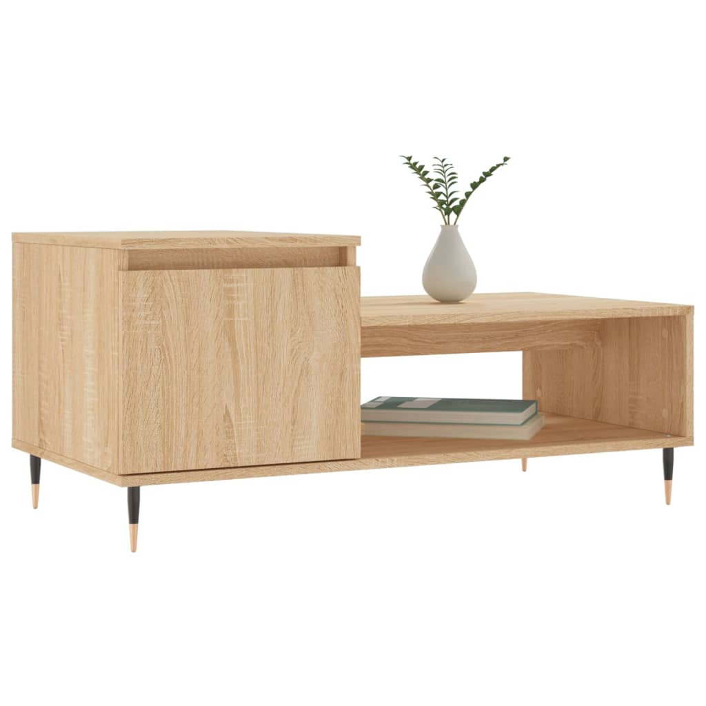 Coffee Table Sonoma Oak 100x50x45 cm Engineered Wood