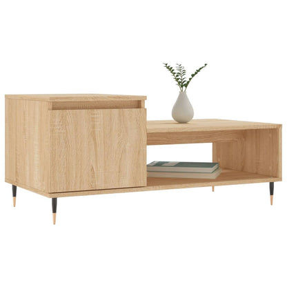 Coffee Table Sonoma Oak 100x50x45 cm Engineered Wood
