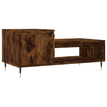 Coffee Table Smoked Oak 100x50x45 cm Engineered Wood